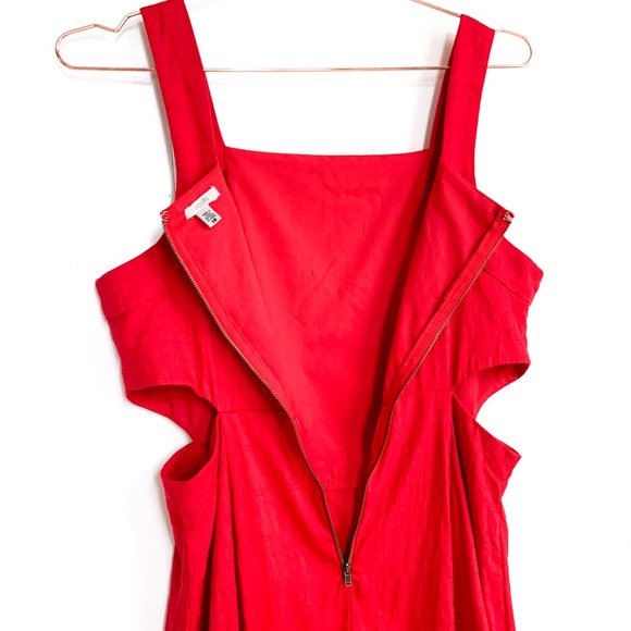 ecote UO red cutout fit + flare dress size 10 - Picture 5 of 8